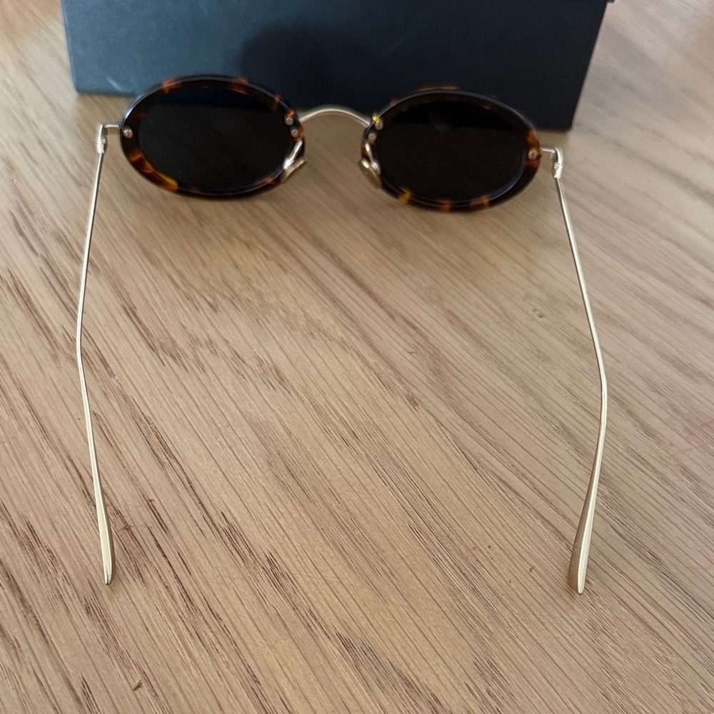 Dior brown and Gold Oval Glasses - Picture 4 of 7